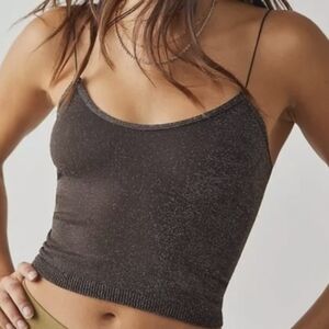 NWOT Free People Metallic Skinny Strap Brami